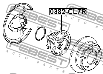 к-кт подшипника ступ. зад.!\ Honda Accord 2.0-2.4i 03> 0382-CL7R FEBEST
