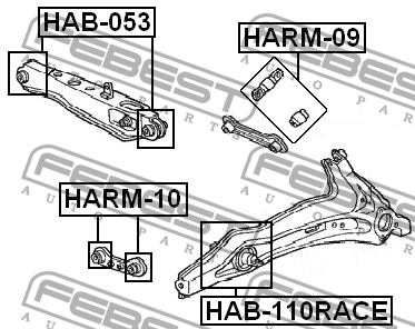 Сайлентблок HAB-110RACE HAB-110RACE FEBEST