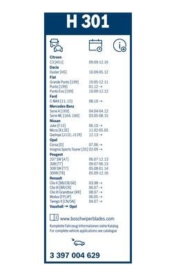 ЗАДНЯЯ КАРКАСНАЯ Mercedes Benz, Nissan, Peugeot, Renault 3 397 004 629 BOSCH