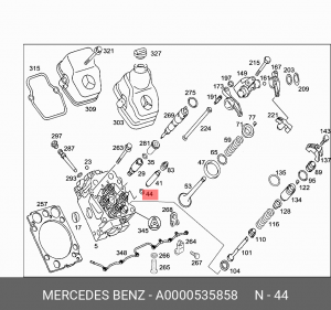 Маслосъемный колпачок (А0000535358) КамАЗ-5490 A 000 053 58 58 MERCEDES BENZ