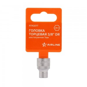 Головка торцевая 3/8 шестигранная 7мм, пласт.подвес (ATAQ017) ATAQ017 AIRLINE