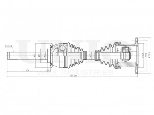 Привод в сборе передний правый CVJ-10014 UNIO