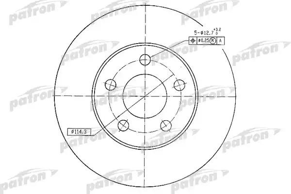 Диск тормозной передн PBD4744 PBD4744 PATRON