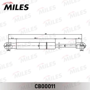 Упор газовый крышки багажника SKODA OCTAVIA без спойлера 6/04- CB00011 CB00011 MILES
