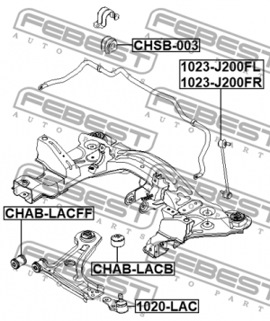 Тяга стабилизатора передняя правая CHEVROLET OPTRA 2004-2007 1023-J200FR 1023J200FR FEBEST