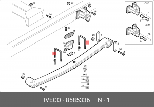 стремянка рессоры! M14x1.5x63x140\IVECO 8585336 IVECO