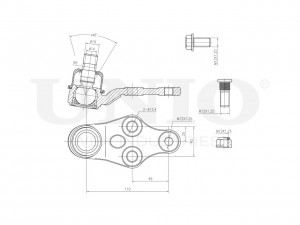 Опора шаровая передняя нижняя SSP-20081 UNIO
