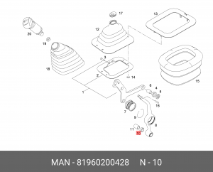 Буфер MAN TGA,TGL,TGM кулисы КПП OE 81960200428 MAN