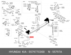 Втулка стабилизатора HYUNDAI HD160,170,270 переднего OE 557977C000 HYUNDAI KIA