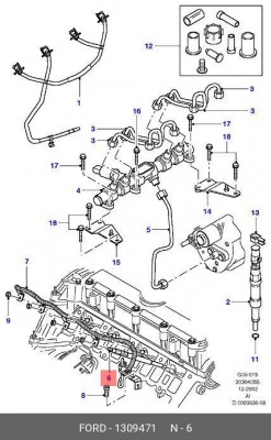 Свеча накаливания FORD Mondeo,Transit (06-) OE 1 309 471 FORD