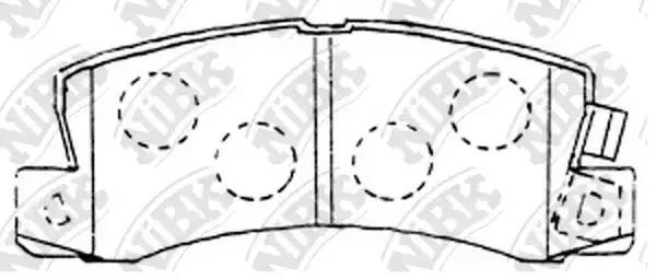 Колодки тормозные TOYOTA Avensis,Camry,Celica (87-01) задние (4шт.) NIBK PN1321 NIBK