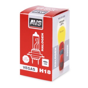 лампа! галогенная Vegas H18 12V 65W, 1 шт.\ A07434S AVS