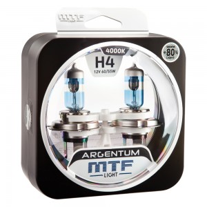 Лампа 12V H4 60/55W P43t +80% бокс (2шт.) Argentum MTF H8A1204 MTF