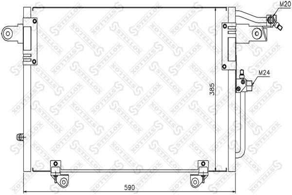 радиатор кондиционера!\ Audi 100 2.0-2.5TDi 90-92 10-45303-SX STELLOX