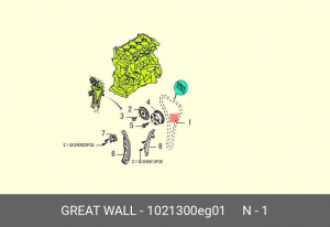 Цепь ГРМ GREAT WALL Hover привода ГРМ OE 1021300EG01 GREAT WALL