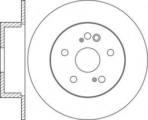 Диск тормозной TOYOTA Rav 4 (00-05) задний (1 шт.) NIBK RN1207 NIBK