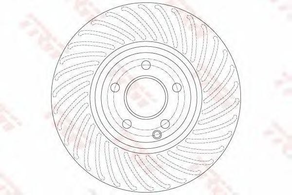 Диск тормозной передний MERCEDES C W204, E W212 (322мм) DF6195S DF6195S TRW