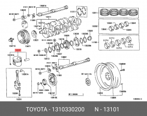 ПОРШЕНЬ РЕМ. 13103-30200 13103-30200 TOYOTA
