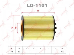 Фильтр масляный подходит для BMW 5(E60) 4.4 03/7(E65) 3.5-4.4 01/X5(E53) 4.4-4.8 LO-1101 LYNXAUTO