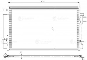 Радиатор кондиц. для а.м Hyundai Tucson 20-,Kia Sportage 21- 2.0i LRAC0840 LRAC0840 LUZAR