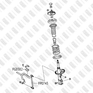 Тяга стабилизатора передняя левая/правая TOYOTA Avensis/Corolla/Prius 00- FP0743 FP0743 FIXAR