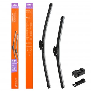 Щетки стеклоочистителя 700/700 мм (28/28) бескаркасные, 2 шт. 3 адаптера (AWB-BK AWB-BK-700-700K AIRLINE