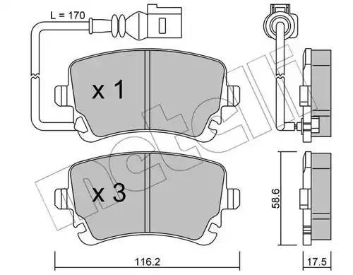 VW TRANSPORTER V/MULTIVAN С ДАТЧИКОМ 22-0554-0 METELLI