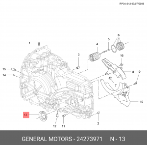 Сальник привода CHEVROLET Cruze левого OE 24273971 GENERAL MOTORS