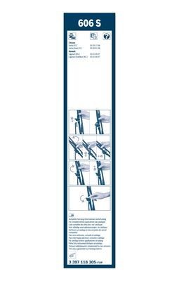 Щетка стеклоочистителя 600/500мм комплект Aerotwin BOSCH 3 397 118 305 BOSCH