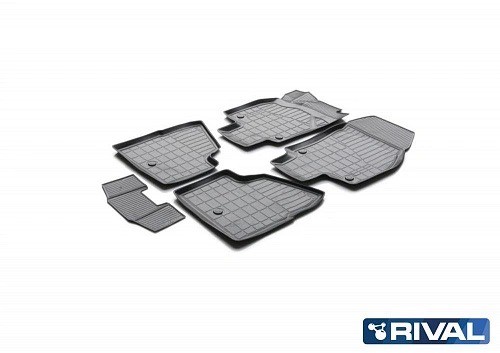 коврики салона!полиуретан 5 шт.\Opel Astra H рестайлинг седан 06-11 14202002 RIVAL