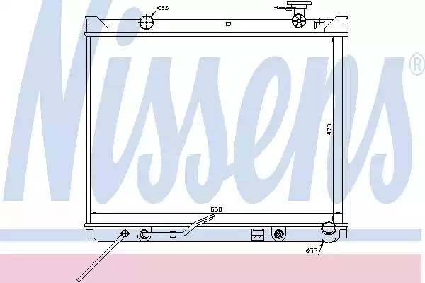 радиатор системы охлаждения ! АКПП\ Kia Sorento 2.5CRDi 02> 66682 NISSENS