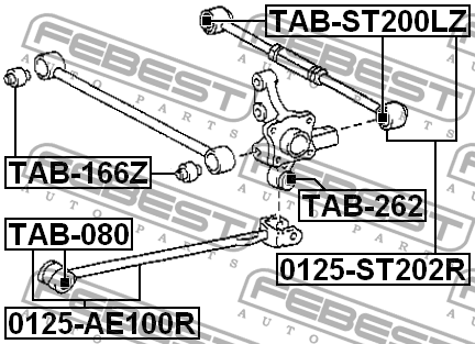 Тяга задняя поперечная регулируемая 0125-ST202R FEBEST