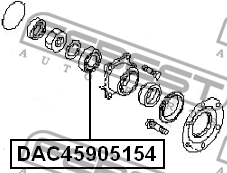 Подшипник ступицы DAC45905154 DAC45905154 FEBEST