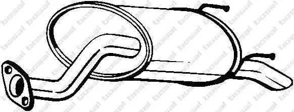 Глушитель HONDA Jazz (02-) задняя часть BOSAL 163-395 BOSAL