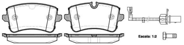 1343 10 колодки дисковые задние!\ Audi A6/A7/A8 2.0TFSi-6.3/2.0TDi-4.2TDi 09> 1343.10 REMSA
