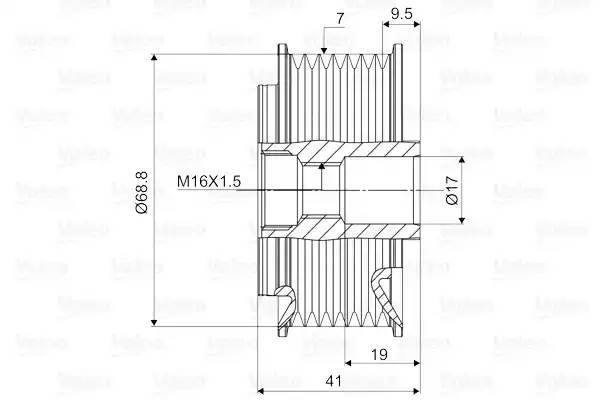 Шкив 588075 VALEO PHC