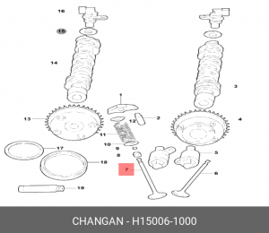 КЛАПАН ВПУСКНОЙ CS35  H150061000 H150061000 CHANGAN