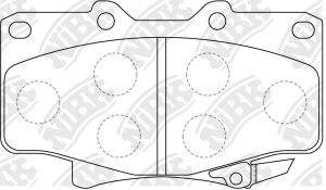 Колодки тормозные TOYOTA Land Cruiser (J80) передние (4шт.) NIBK PN1242 NIBK
