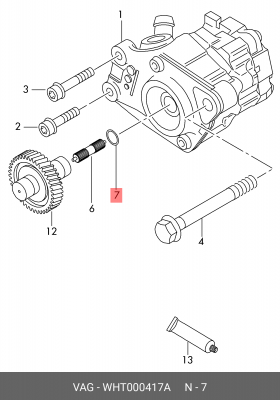 кольцо уплотнит 20Х24Х2.5!\ Audi A6/ 4F2 WHT 000 417 A VAG