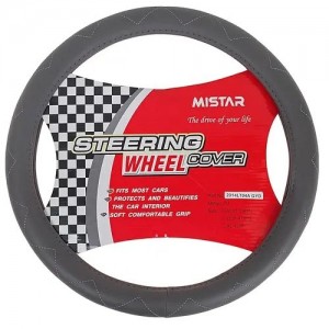 Оплетка руля (M) 37-39см серая MISTAR MIS2014LT04AGYM MISTAR
