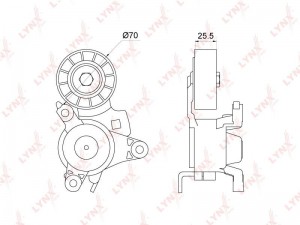 Натяжитель / приводной подходит для CITROEN C4 I 2.0 04-07 / C5 II-III 1.8-2.0 0 PT-3230 LYNXAUTO