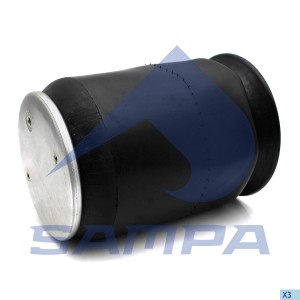 Пневморессора SCANIA (пластиковый стакан) (2 шп. M12,1 отв.штуц. M22х1.5мм) SAMP SP557308-KP SAMPA