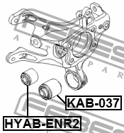 Сайлентблок задн цапфы нижний KIA C'EED II 2012- KAB-037 KAB-037 FEBEST