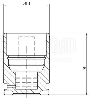 Поршень суппорта Peugeot 407 (04-)/Citroen C5 (08-) зад. d=38мм (RCF 550120) RCF550120 TRIALLI