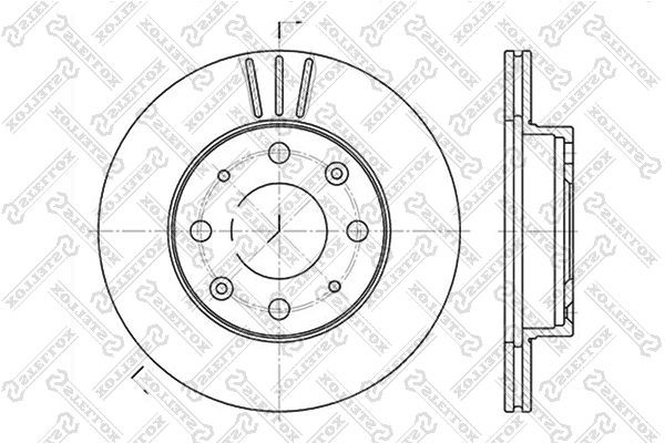диск тормозной передний!\ Honda Civic, Rover 200 1.3-1.5 83> 6020-2605V-SX STELLOX