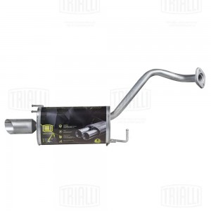 Глушитель Hyundai Santa Fe (06-) 2.2d осн. левый (алюм. сталь) (EMM 0317) EMM0317 TRIALLI
