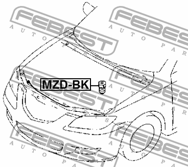 Отбойник капота MAZDA 3 BK 2003-2008 MZD-BK MZD-BK FEBEST