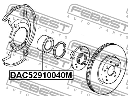 Подшипник ступицы DAC52910040M DAC52910040M FEBEST