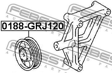 ролик обводной ремня НО!\ Toyota Land Cruiser Prado 120/150 2.7/4.0 03> 0188-GRJ120 FEBEST