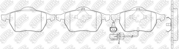Колодки передние (AUDI 100/A6 (C4)) (с датчиком) PN0300W PN0300W NIBK